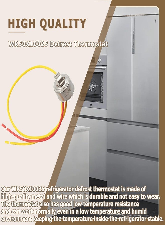 Valorup WR50X10025 L50-30F Defrost Thermostat Fits for GE Refrigerator, Freezer and Refrigerator Defrost Thermostat, Replaces Part Number 914074, WR50X10025CM, AP3190397, AH303445, EA303445 and PS303445 - Image 5